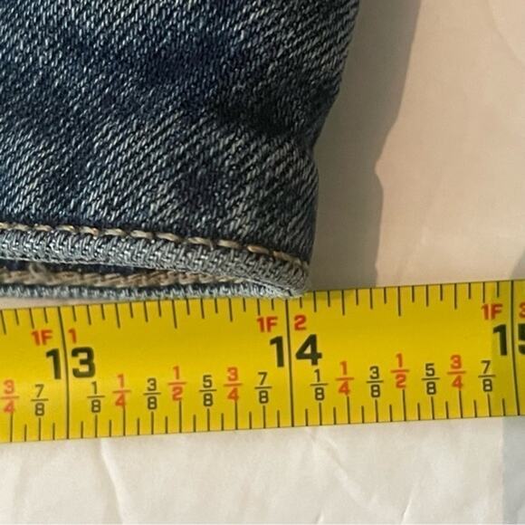 Calvin Klein Medium Wash Boho Hippie Festival Blue Jean Skirt NWT Size 28 - Picture 9 of 10